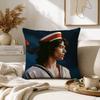 Singer CConan Gray Wishbone Pillow Case for Sofa Living Room Home Office Decor Protective Cover