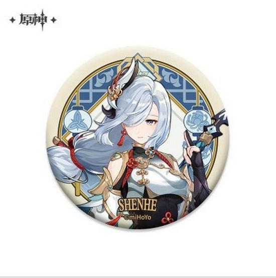 In Stock: Genshin Impact Character Badges & Keychains - Furina & Kazuha Series