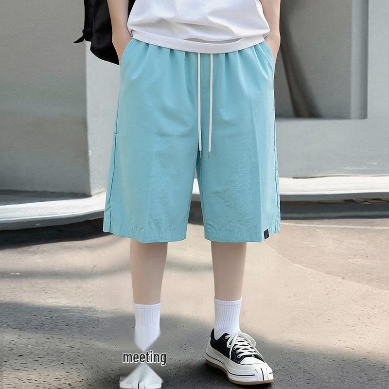 Boys' Summer Casual Korean-Style Shorts - Mid-Length Trendy Capri Pants