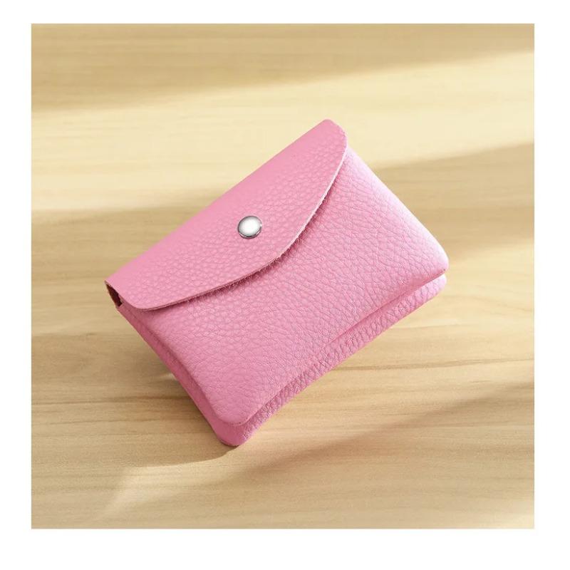 Einfache Kurze Leder-Münzbörsen Kartenhalter Tasche Etui Tragbar Retro Rindsleder Kleine Geldbörse für Männer Frauen Kopfhörertasche