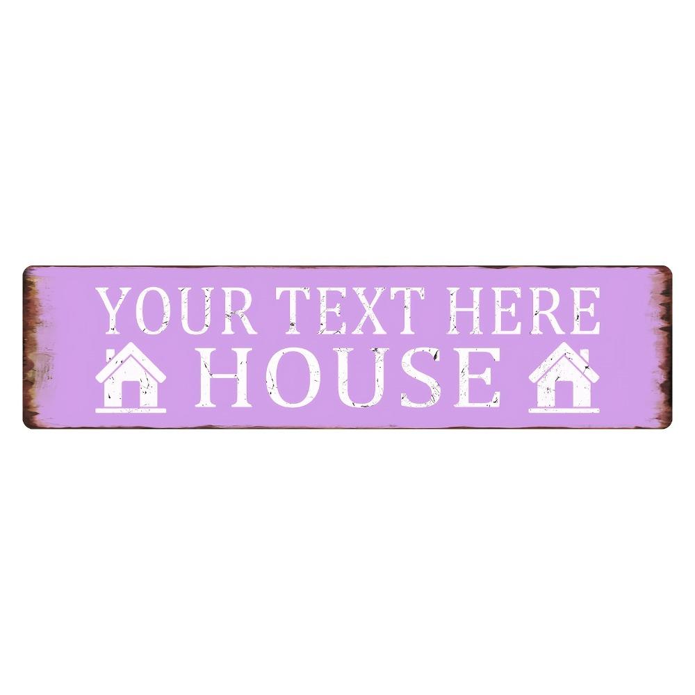 

Custom Metal Tin Sign 16x4 Inch Vintage Family Name Plate Retro Aluminum Wall Decor Personalized Home Street Door Plaque белый