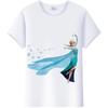 Vintage Cartoon Summer Tees Frozen Elsa Anna Princess Top White T-Shirts 90S Clothes Plus Size Gothic Blouse Unisex
