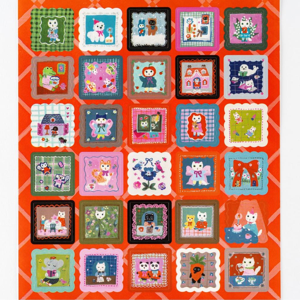 Sigiliu accesoriu Hobonichi Planner de Yumi Kitagishi - Autocolante zilnice Shiro Neko