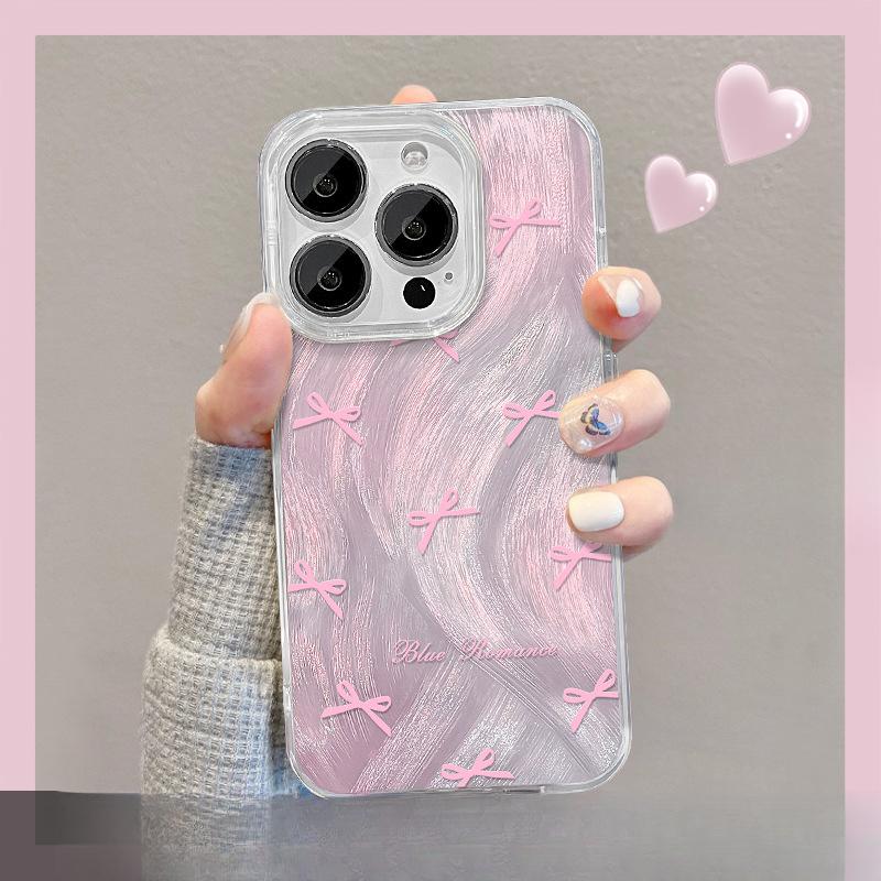 

Применимо к Apple 15 Чехол для мобильного телефона iPhone 14 Smudge Bow Bracket 13 Перо Пряжа Laser 12 Высококачественное чувство iPhone SE (2nd Generation)