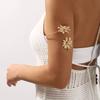 Leaf Opening Cuff Bracelets Adjustable Circle Upper Arm Bracelet Flower Armband Arm Chain  Girls