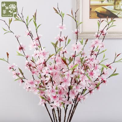 Wedding Simulation Peach Blossom Flower Peach Blossom Branch, Fake Flower Indoor Living Room Flower