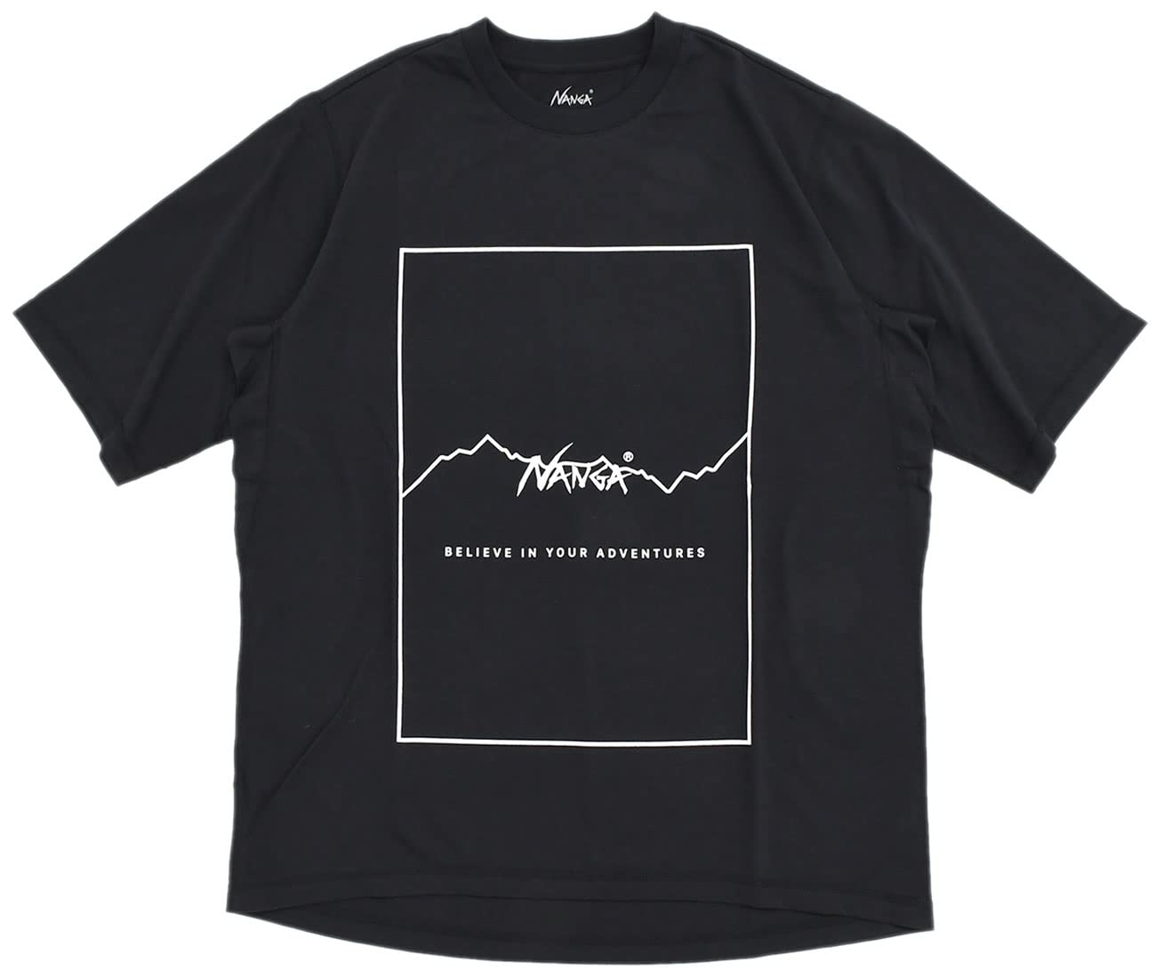 

NANGA Dry Mix Flame Logo Short Sleeve UV for and Casual N1JR Men s Tee, Spring/Summer T-Shirt, Moisture-Wicking, Quick-Drying, Protection, чёрный