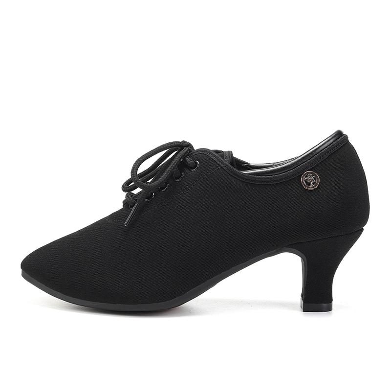 Women Standard Ballroom Dance Shoes Oxford Cloth Outsole Practice Competition Modern Dancing Shoe Dance