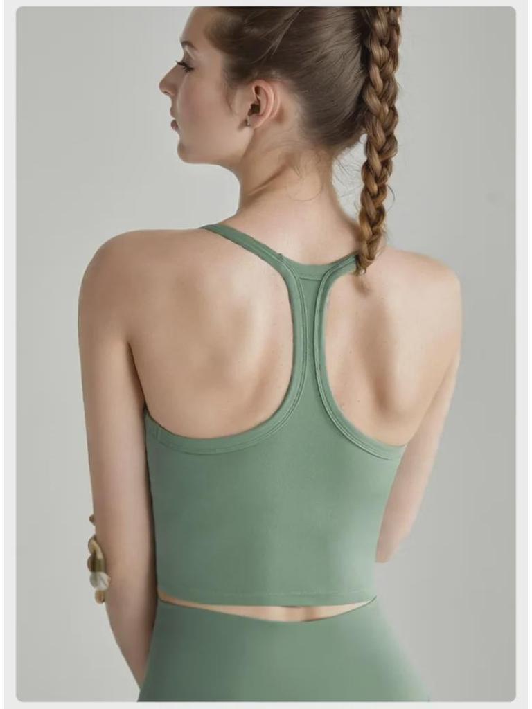 Sutiã esportivo LAHN: Alças finas, almofadas fixas, costas em I elegantes, colete fitness de alta resistência