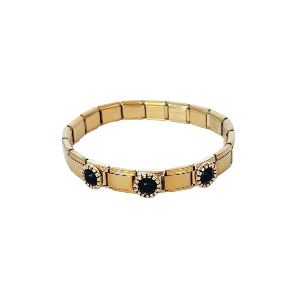 24 Creative Stretch Strap Bracelet Sunflower Gold Silver Stainless Steel Bracelet Strap