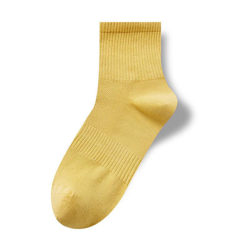 Female Spring and Summer Thin Style Pure Cotton Pure Color Mesh Stockings