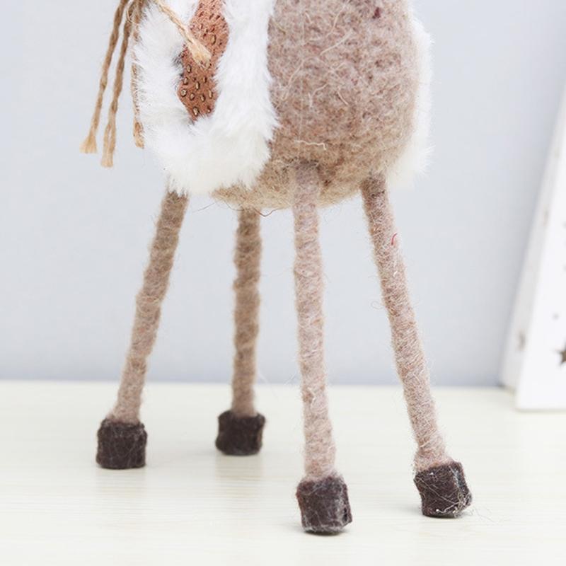 Wind Wool Felt Elk Snowman Doll Desktop Ornament 1PCS Snowman