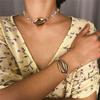 European and American Jewelry, Personalized and Creative Ethnic Style Necklace for Women, Simple Original Stone Exaggerated Large Shell Necklace