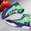 New high-top boxing shoes, men's and women's sanda free fighting, fighting training shoes, non-slip and wear-resistant wrestling shoes