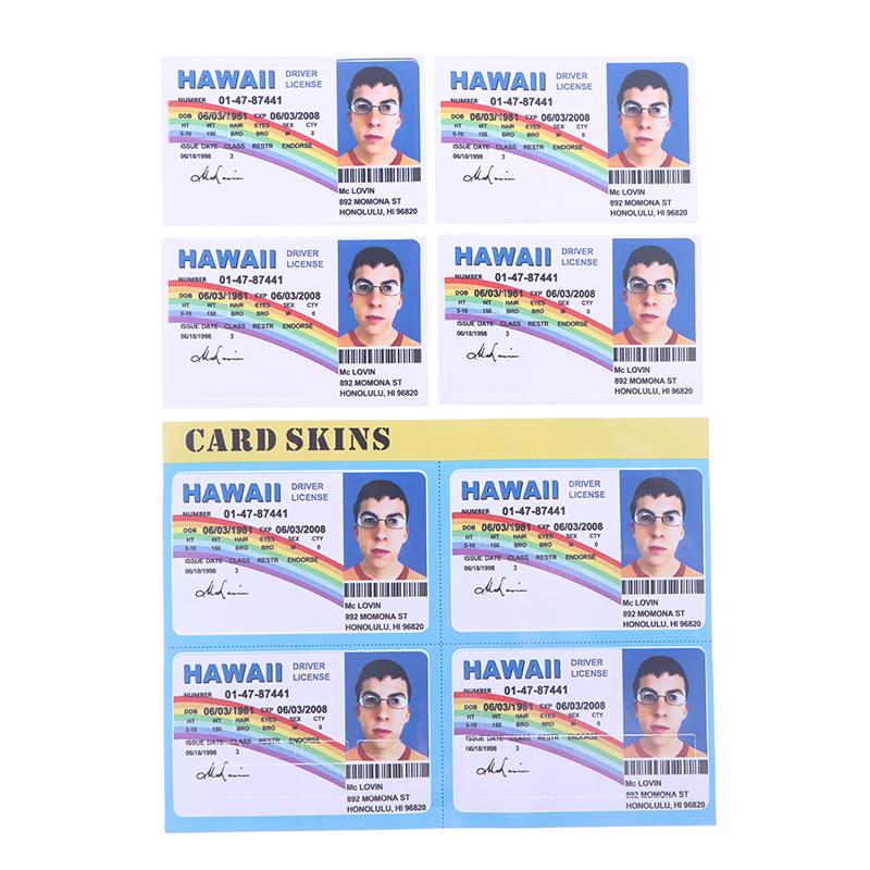 1/4 Pcs Mclovin Bank Credit Cards Bus Pass Stickers Cool Decoration Waterproof Card Driver'S License Credit Card Sticker