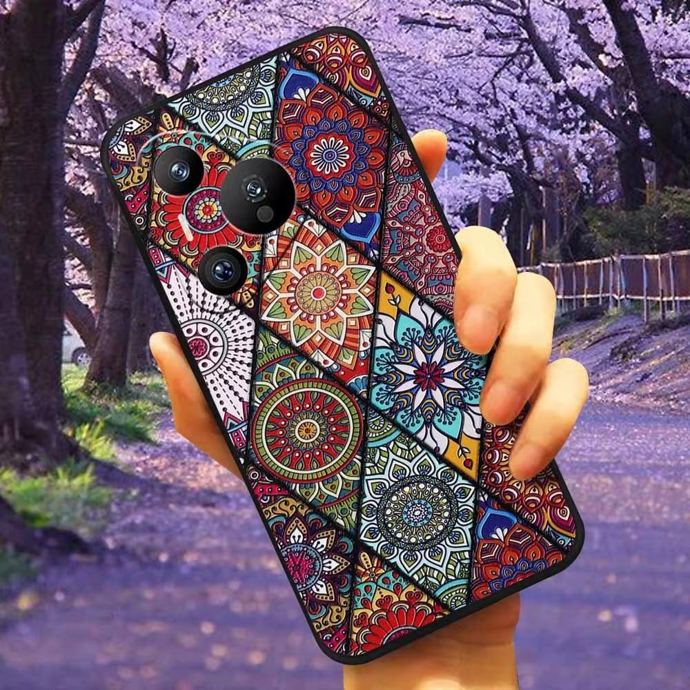 For Honor 200 / 200 Lite / 200 Pro Case 3D Flower Relief Silicone Emboss Covers for Huawei Honor 200 Pro Cases Soft Cute Cartoon