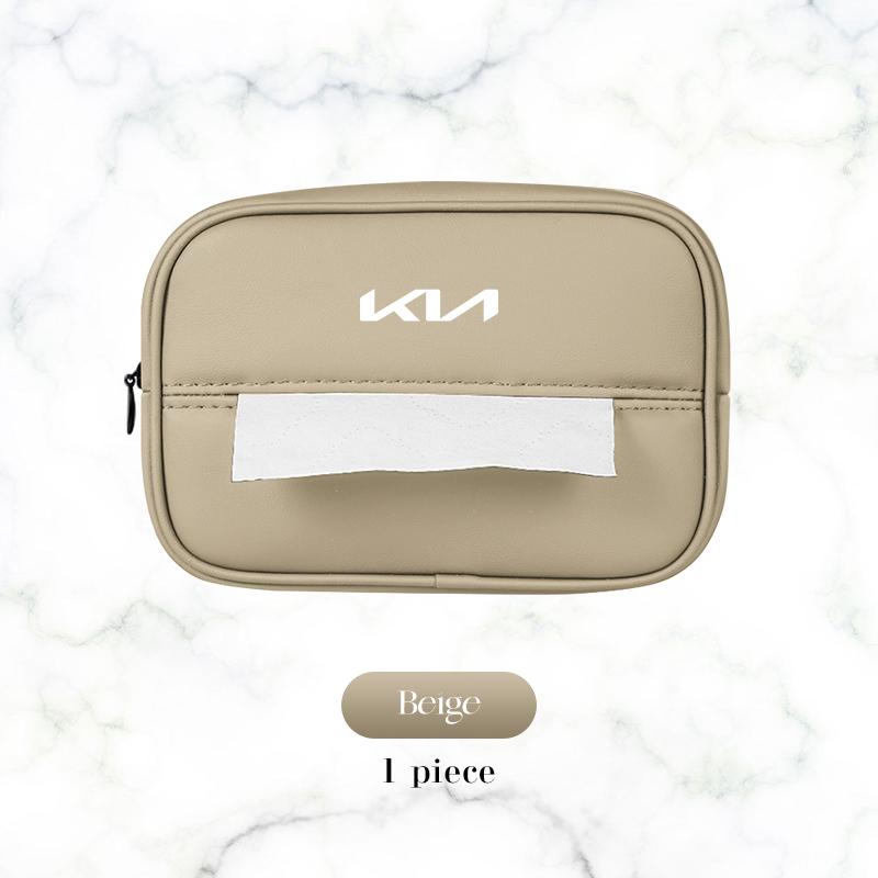 BBDS7 For Kia GTLine K3 K5 k8 k9 Sportege Picanto Optima Soul Ceed Car Tissue Box Storage Bag Microfiber Leather Paper Case Accessorie
