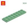 Non-Toxic 44Pcs/Lot 3034 2X8 Foundation Board Building Blocks Moc Basic Components Part Compatible With Bricks Children Toy Gift Box