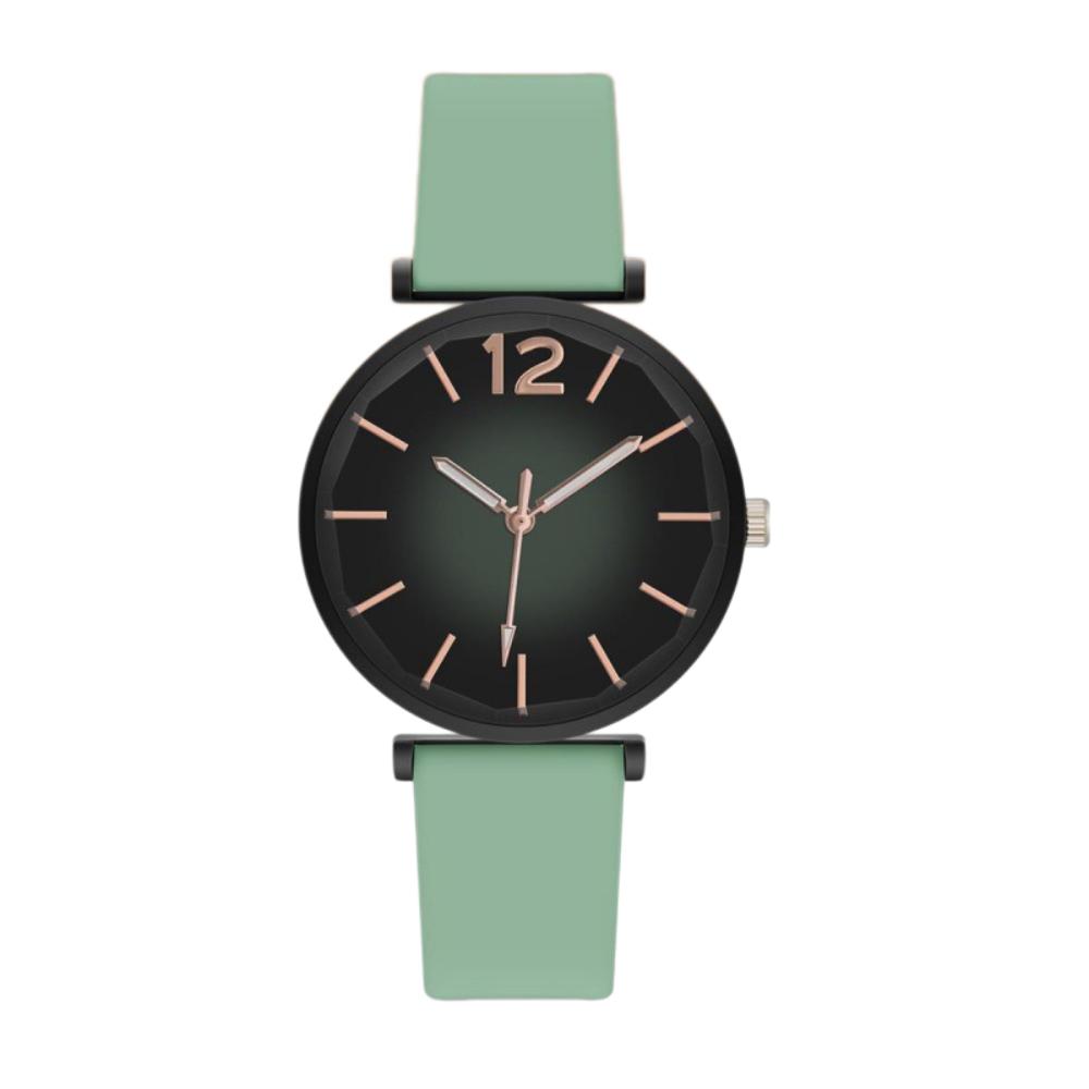 

Gradient Green Women s Watch Black Case Casual Watches Fashion Quartz Wristwatch Lady Girl зелений