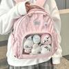 New WomenStar Polka Dot Casual Fashion Backpack Sweet and Cute Ulzzang Ita Bag Harajuku Pink Kawaii Cartoon Backpack
