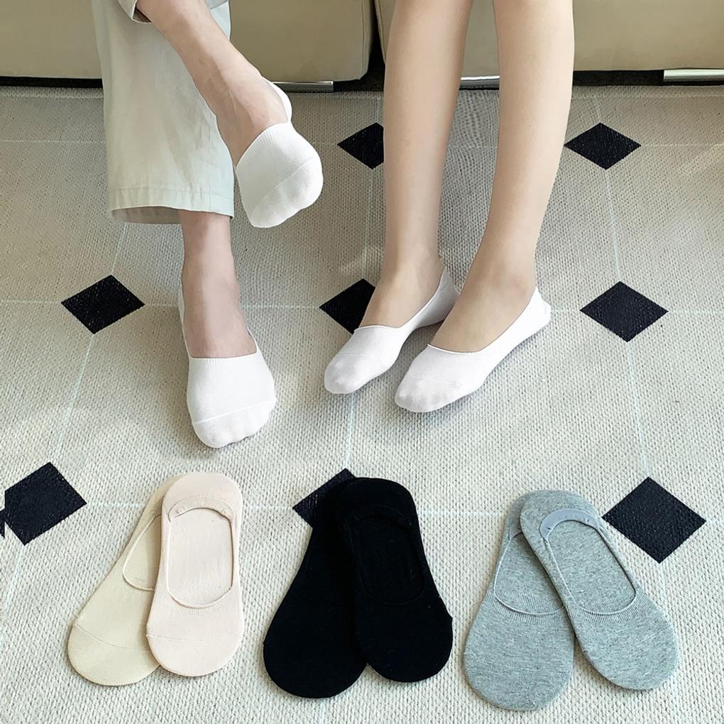 

5 пар простых носков с двойной фиксацией для мужчин и женщин/носки-невидимки