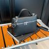 2026 New Women's Bag Fashionable, Fresh, Minimalist Solid Color Textured Single Shoulder Crossbody Handbag Small Square Bag