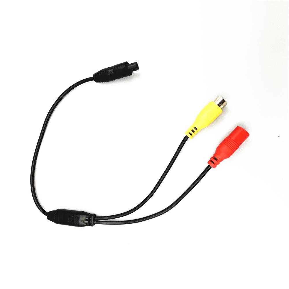 Car Camera 4-Pin to AV Plug Down-Voltage Wire Harness 12V to 3.3V