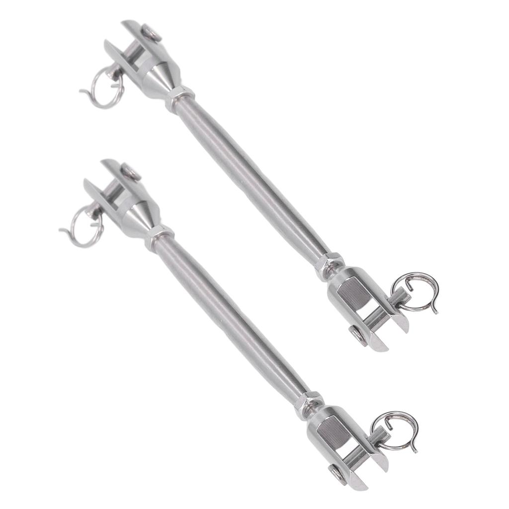 2 Stück Spannschloss Gabel-Gabel Edelstahl Hakenverbinder Befestigungselement für Marine M4