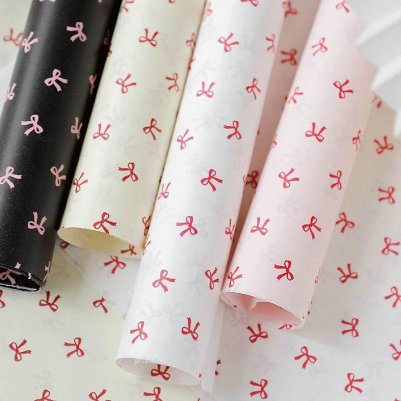10pcs Handmade Bow Wrapping Paper, DIY Gift Flower Wrapping Paper, Cake Baking Gift Decoration, Holiday Decoration