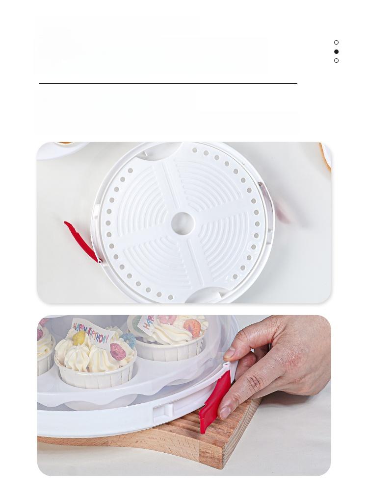 Portable Double Layer 8 Inch Cake Box Transparent Birthday Packaging Paper Cup Box Home Use Bakery DIY Pastry Packaging Box