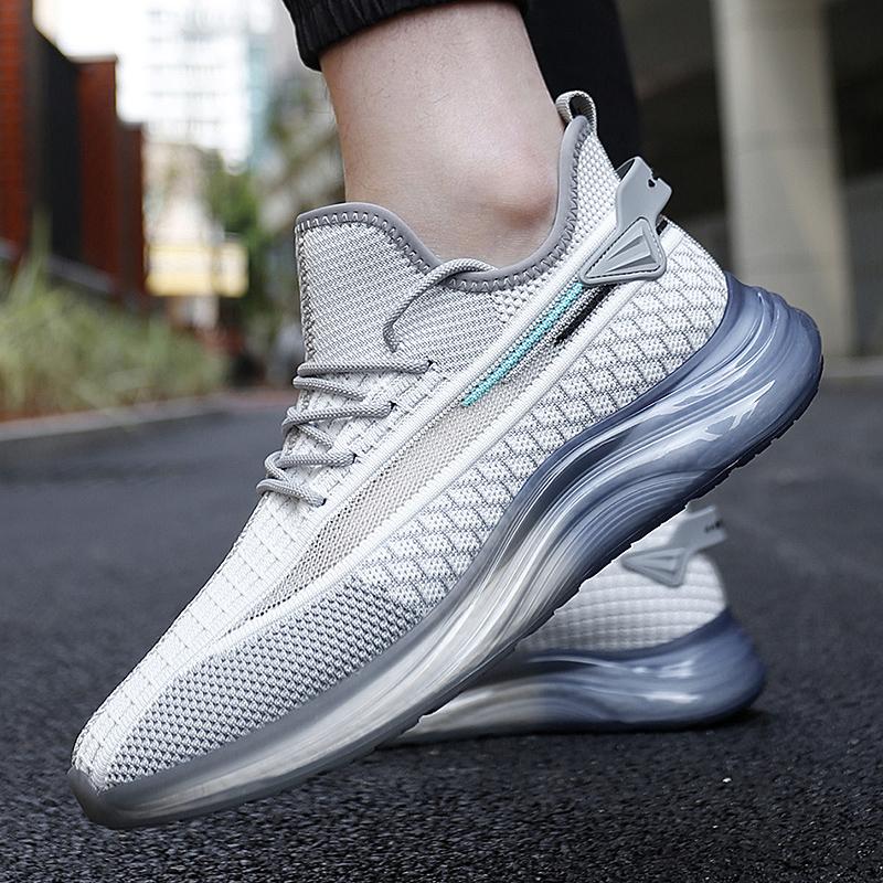 Men'S Shoes Breathable Running Sneakers Men Lightweight Mesh Upper Shock Absorption Sporty Men Lightweight Casual Hollow