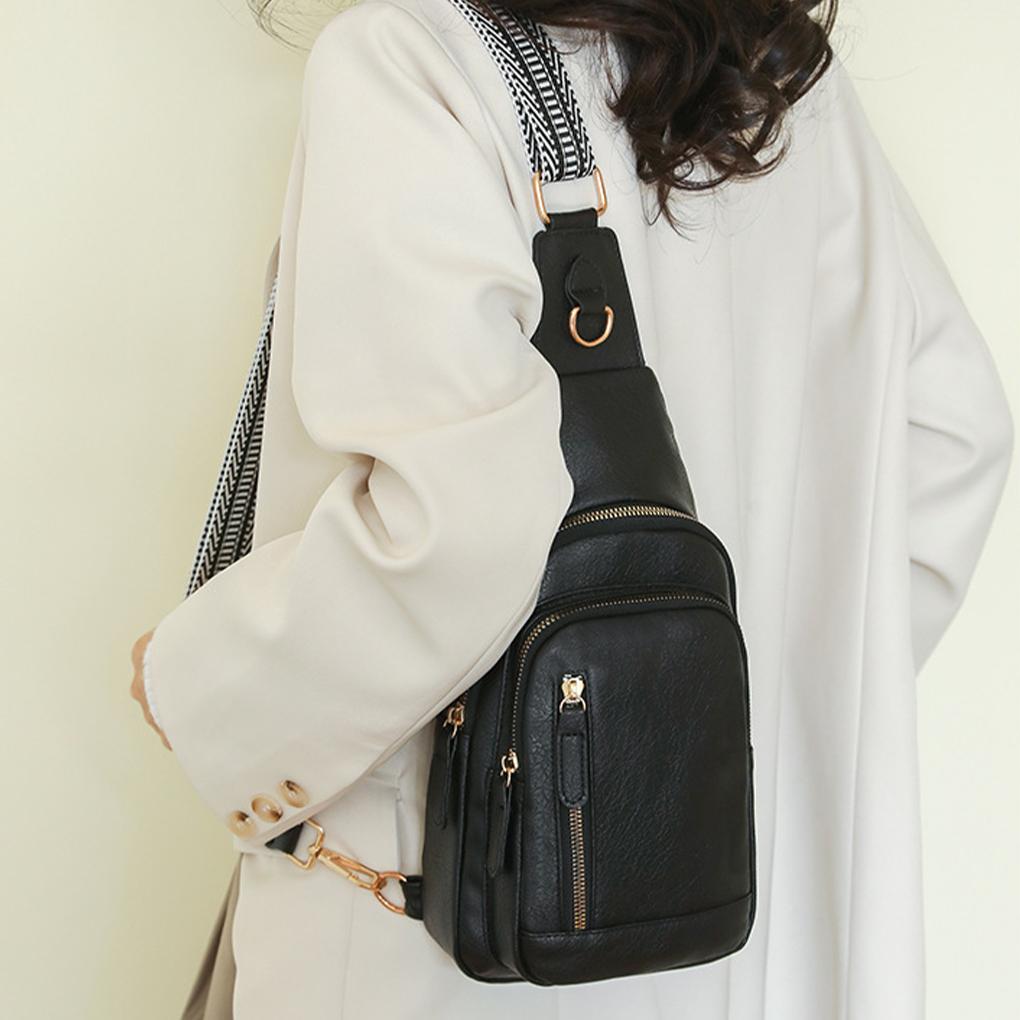 Retro Bag For Women Lightweight And Wear-resistant PU Chest Bag With Large Capacity Womens Chest Bag
