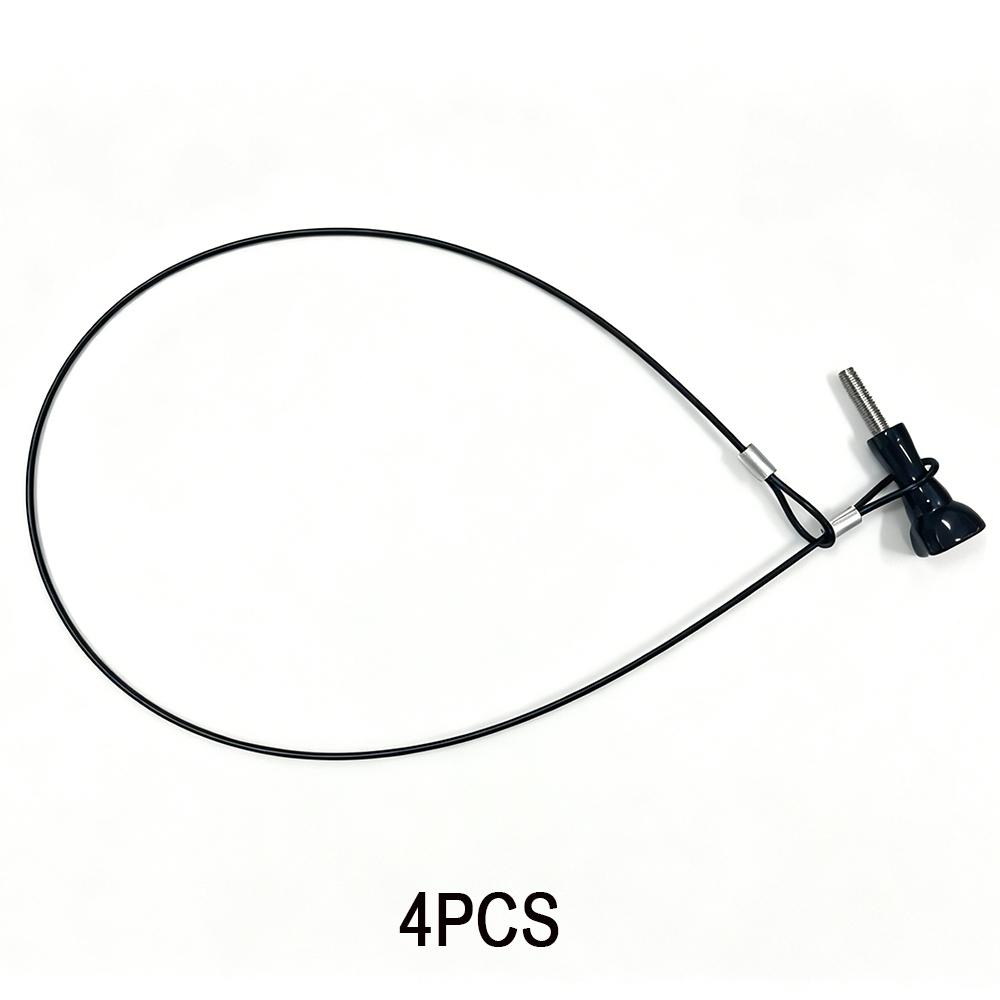 Laccio di Sicurezza Nero in Acciaio Inossidabile da 60CM Corda di Sicurezza Anti-Caduta Accessorio per Fotocamera Sportiva Per GoPro 13 12 11 10 9 8 Insta360 X4 DJI OSMO Action 4