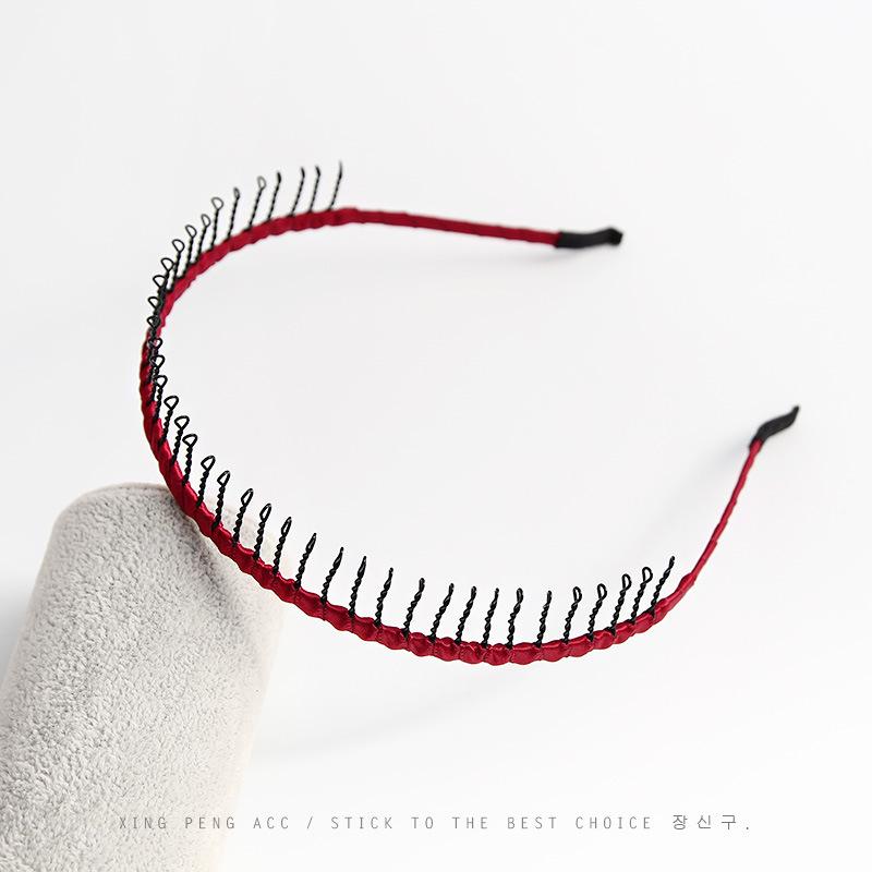 Korean Long-toothed Non-slip Headband with Comb Headdress Simple Headband with Teeth Hairpin Makeup Face Wash Headband