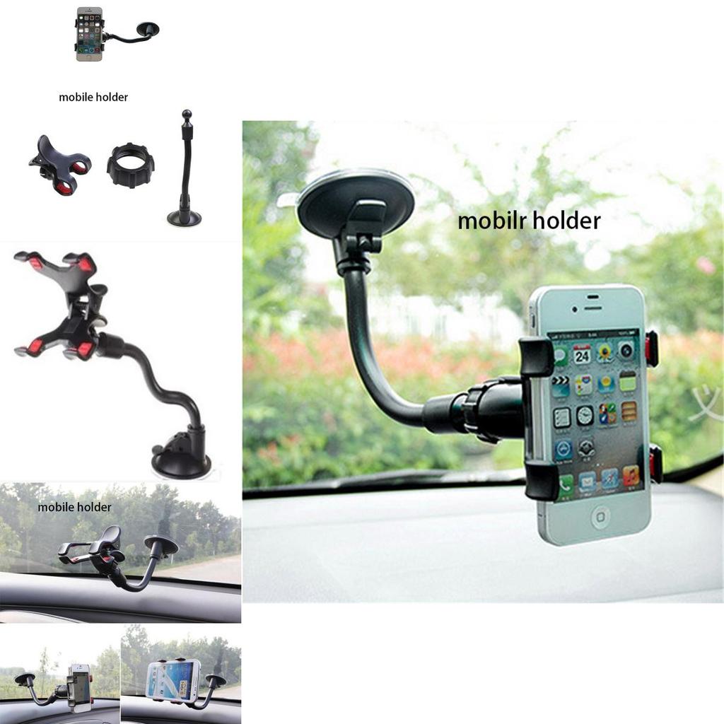 Kreative Auto-Lüftungsschlitz-Handyhalterung mit flexiblem Schwanenhals-Saugfuß