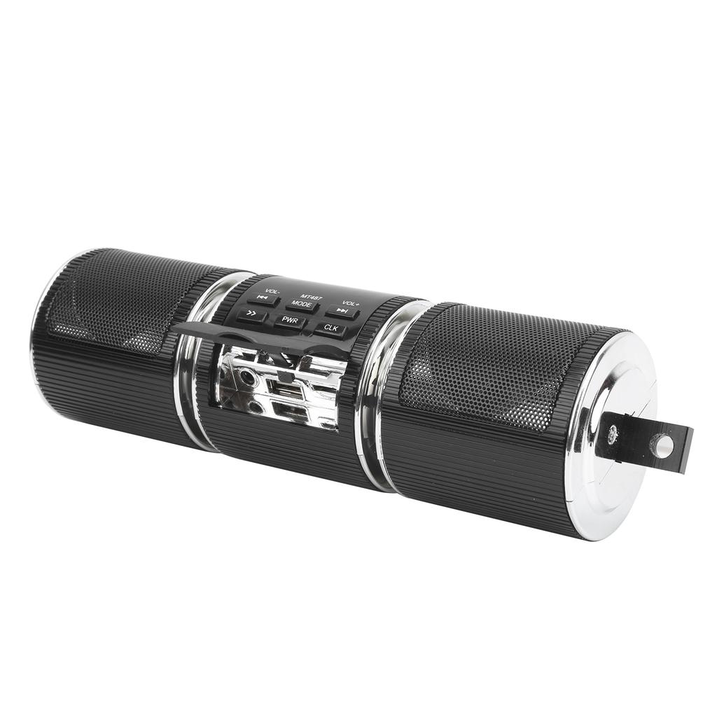 Motorcycle Stereo Speaker Bluetooth MP3 Audio Handlebar Player Waterproof High Sound QualityBlack