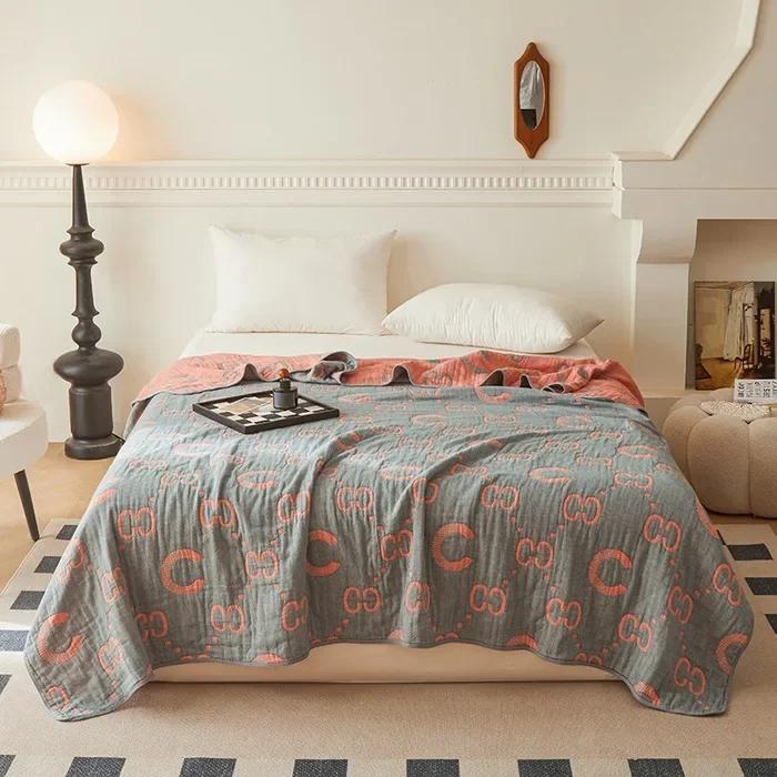 New Class a Cotton Is Not Easy to Shrink 6 Layers Gauze Blanket Towel Blanket Summer Blanket