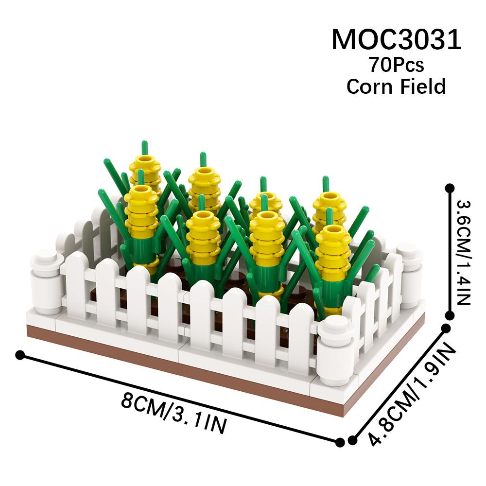 MOOXI Stadtfarm MOC Teile Figuren Bausteine Set Pflanze Baum Blatt Blume Gras Garten Modell Freunde Steine Spielzeug für Kinder