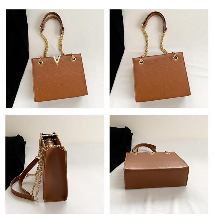 2023 Retro Casual Winter Tote: Large Capacity Solid Color Diamond Lattice Underarm Bag