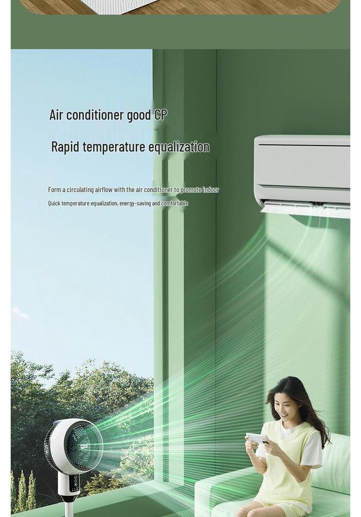 Camel Silent Circulation Fan: Compact Floor/Table Fan with Remote & High Wind Power
