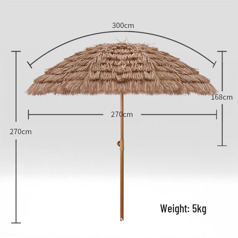 Outdoor Windproof & Waterproof Beach Sunshade Umbrella for Homestays and Hotels
