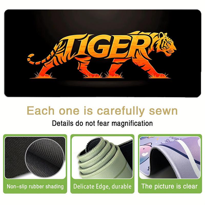 1pc Tiger Illustration Design Computer Pad Mouse Pads for Desk,Gamers and Office Use 020204
