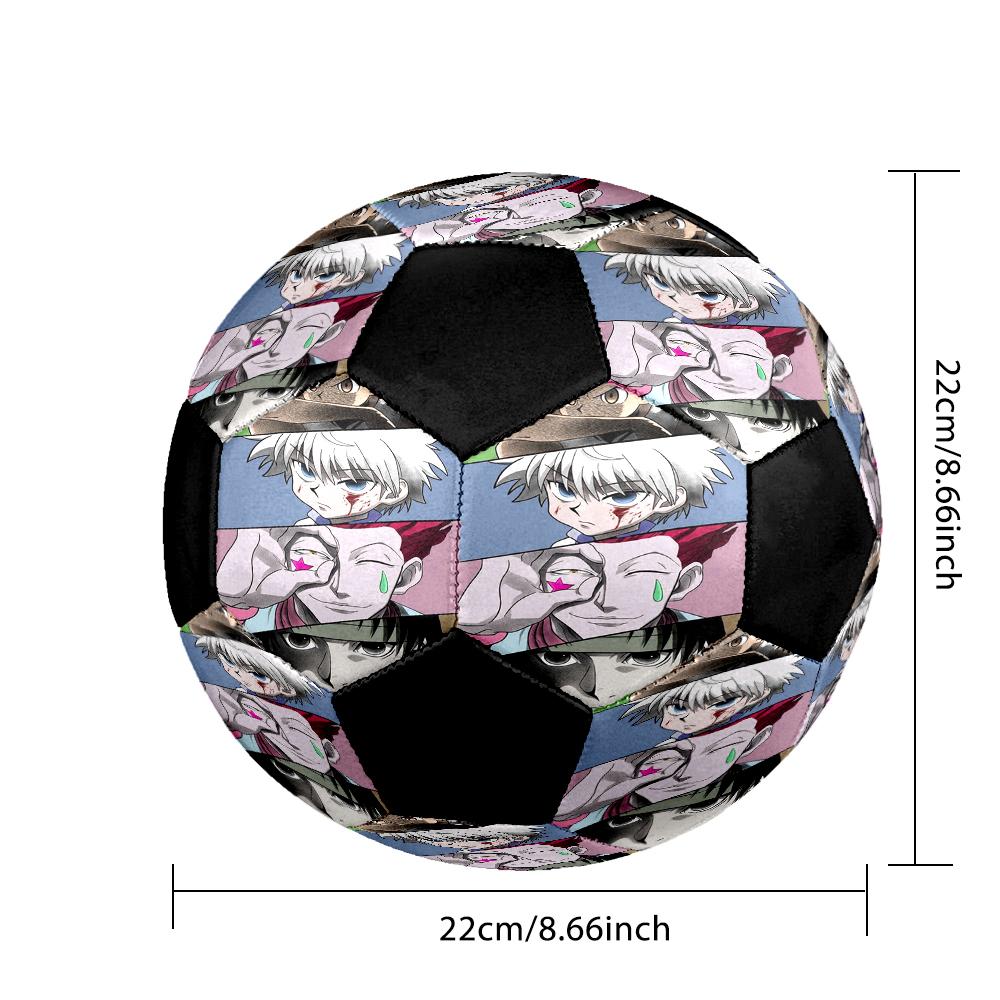 Soccer Ball Colorful Machine Stitched PVC Size 5 Team Training Competition Ready Durable High-Bounce Cool Sports Gift