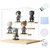 PakOne Holz-Displayfigur Sammlung Aufbewahrung Transparente Anzeige Stapelbar Klares Acryl Display Glas Aufbewahrung Aufbewahrung Magnetische Türöffnung Anime