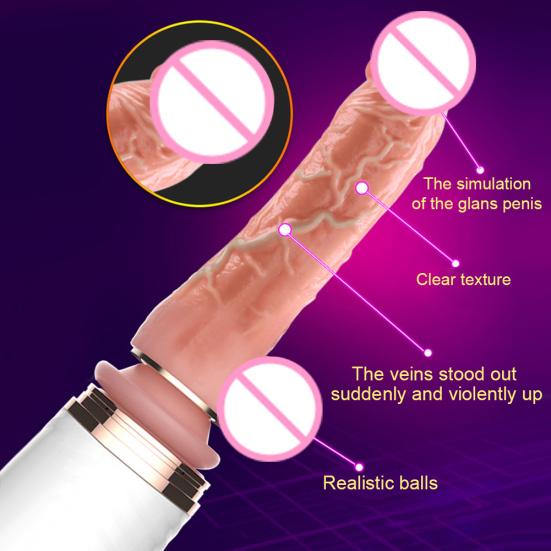 Women Masturbator Vibrator Telescopic Penis Dildo G-spot Massager Flirting Toy