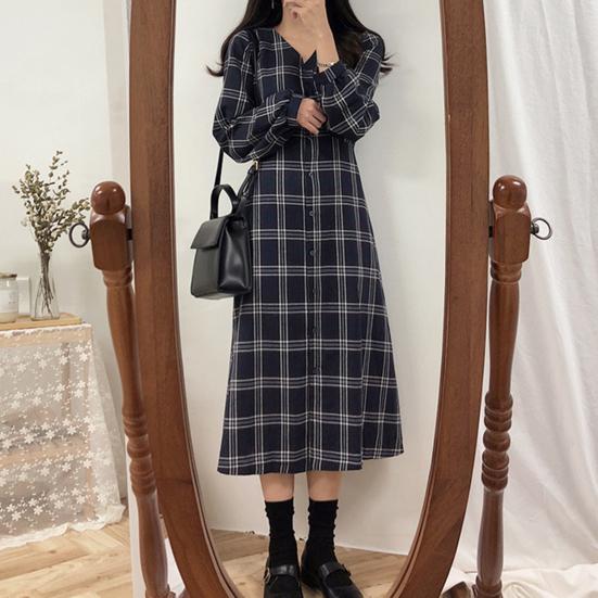 Women V Neck Long Sleeve Buttons Waist 