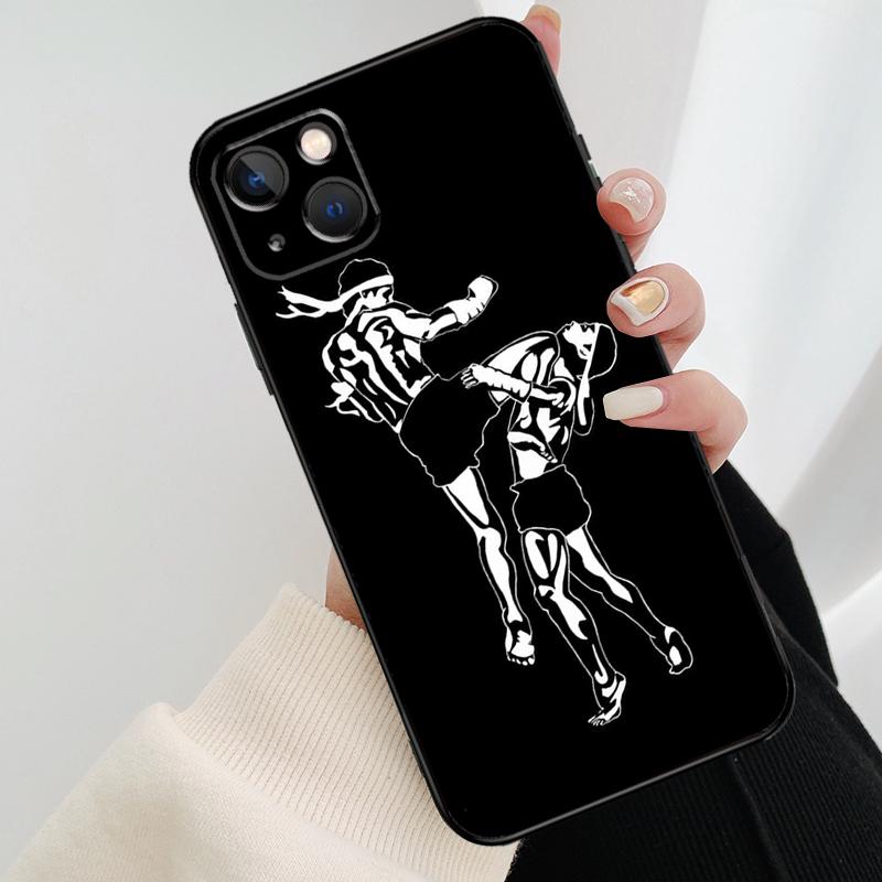 Muay Thai Vechtsport Boksen Telefoonhoesje Voor iPhone 13 12 11 14 15 16 Pro Max Mini X XS Max XR Plus Hoesje Achterkant