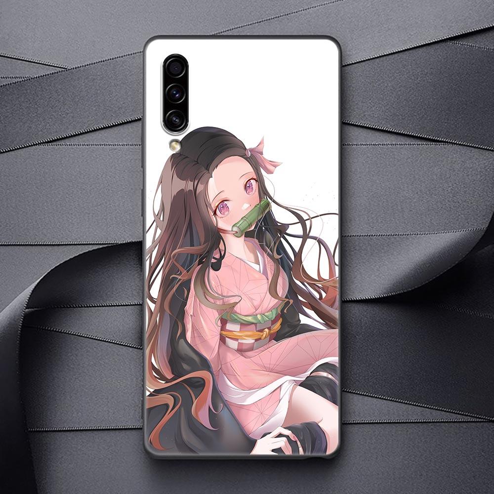 Sexy Mädchen Dämon Slayer Anime Telefon Fall Für Samsung Galaxy A90 A80 A70 A70S A60 A50 A40 A30 A30S A20S A20E A10 a10E Schwarze Abdeckung