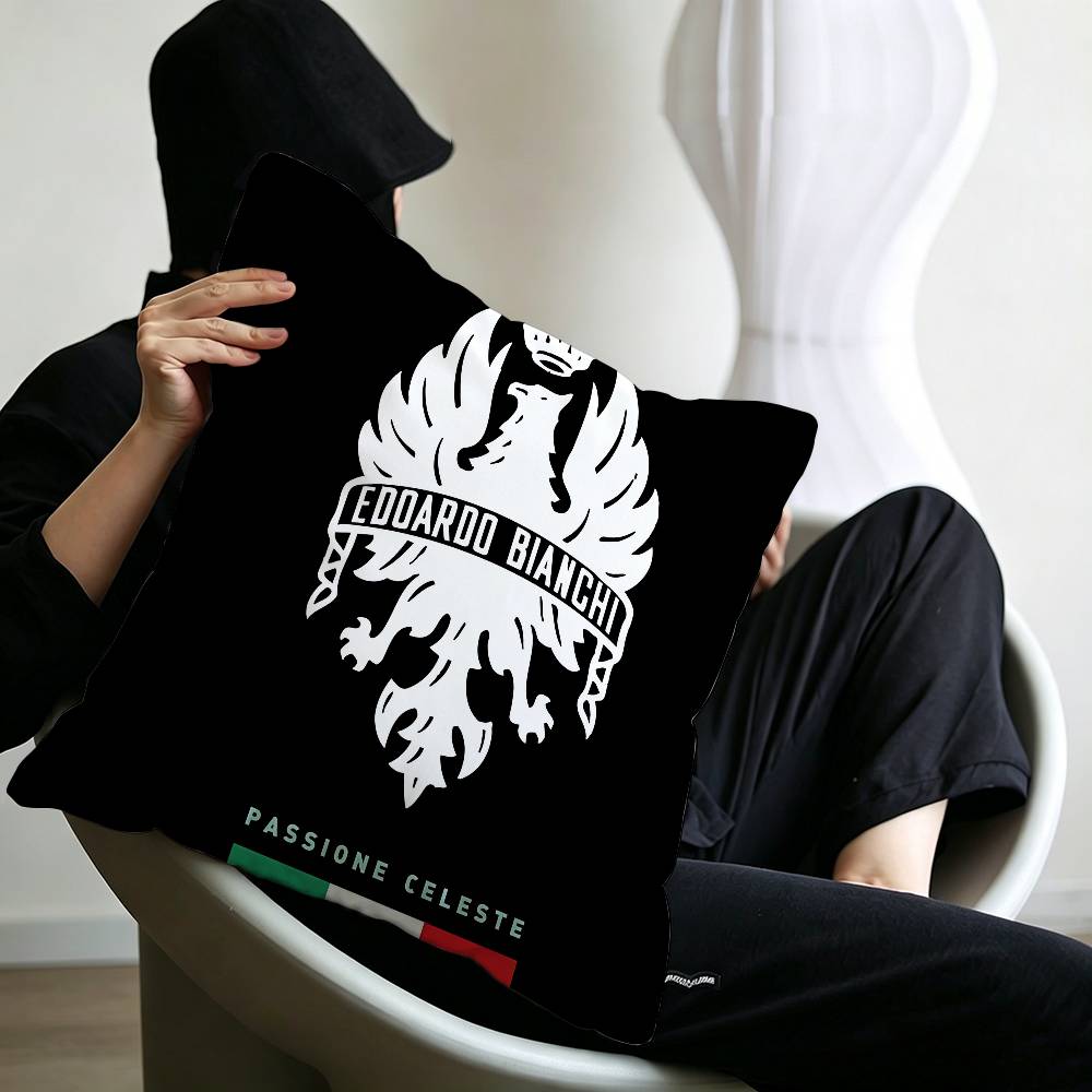 B-Bianchi Logo Pillow Gift Home Office Decoration Bedroom Sofa Car Cushion Cover Case 45x45