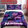 3pcs Duvet Cover Set (1*Duvet Cover + 2*Pillowcase, Without Core), Custom Name Jinx Pattern Bedding Set, Home Bedroom Decor Gift